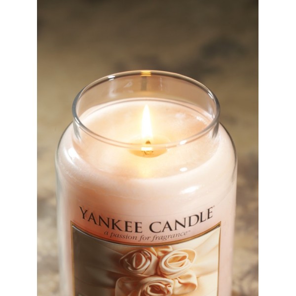 Vanilla Satin Bougie Vanille satiné Yankee Candle en petite jarre